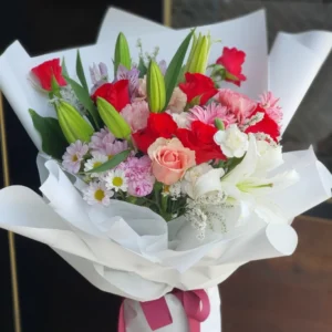 Celebration Rose Lily Bouquet